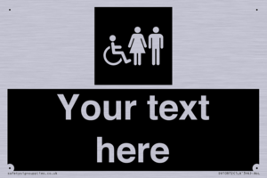 Custom information: black panel disabled female and male